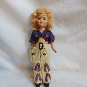 Vintage SASSY Cowgirl Doll Open Shut Eyes